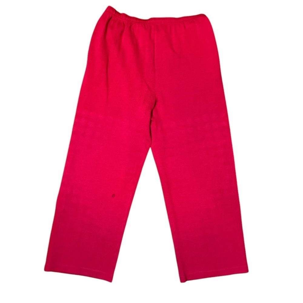St. John Collection Pink/Red Knit Wide Leg Pants Size M - Picture 5 of 6